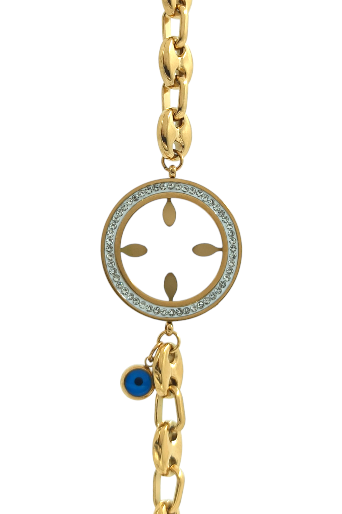 Çelik Çeyrek Uyumlu Düğme Bileklik