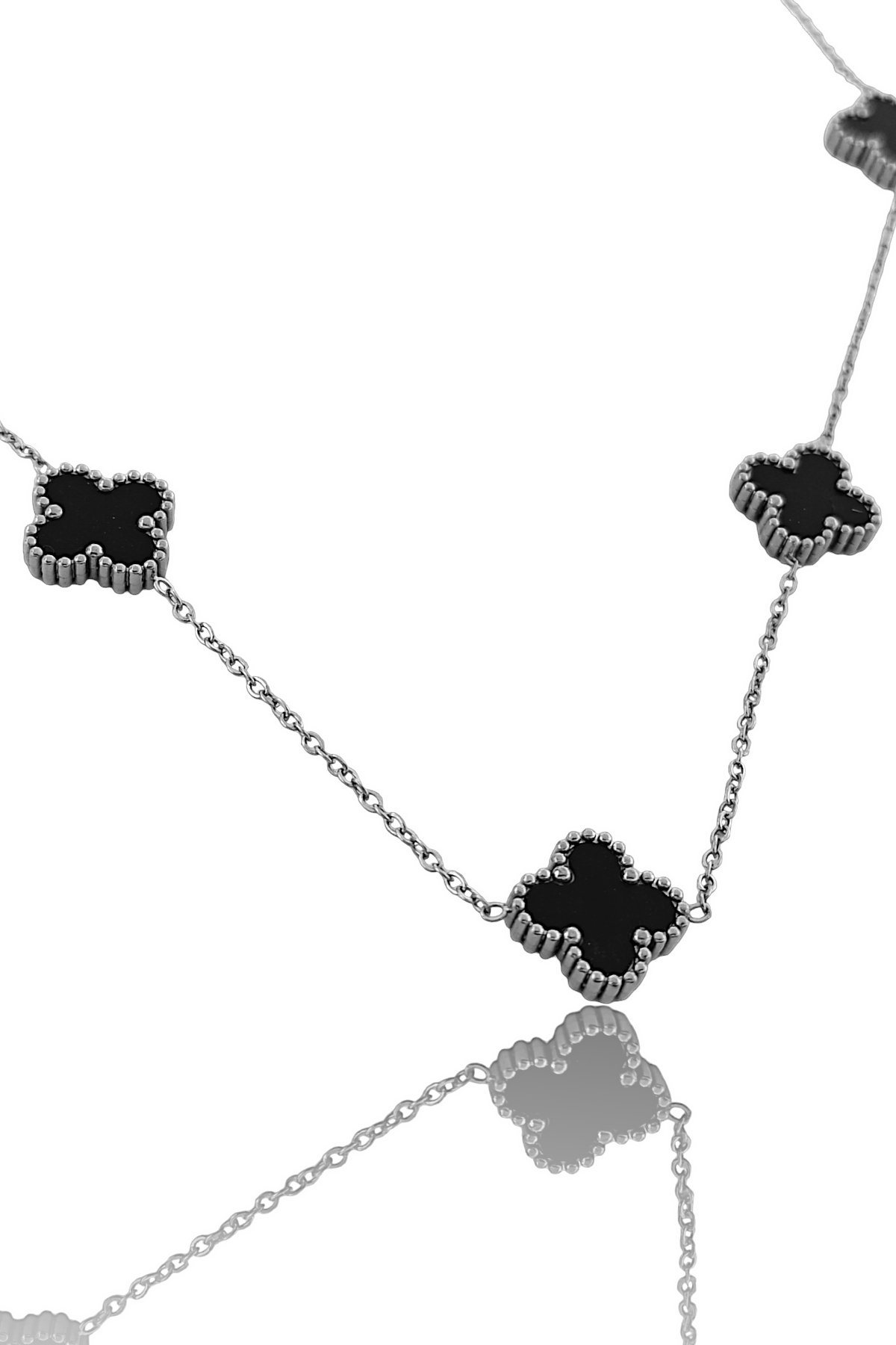 Çelik Çift Taraflı Sedefli Yonca Kolye Van Cleef Model TrKolye50339