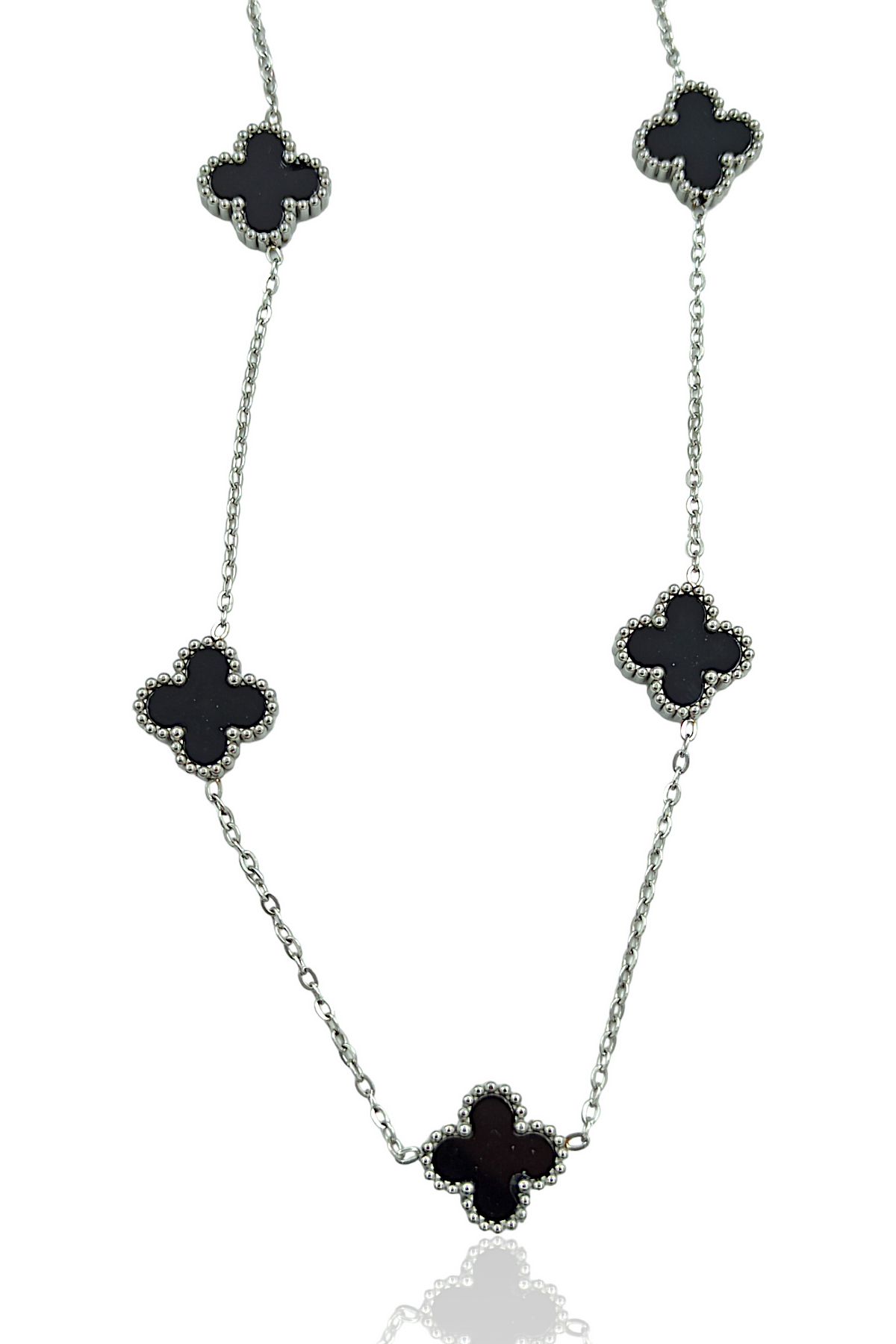 Çelik Çift Taraflı Sedefli Yonca Kolye Van Cleef Model TrKolye50339