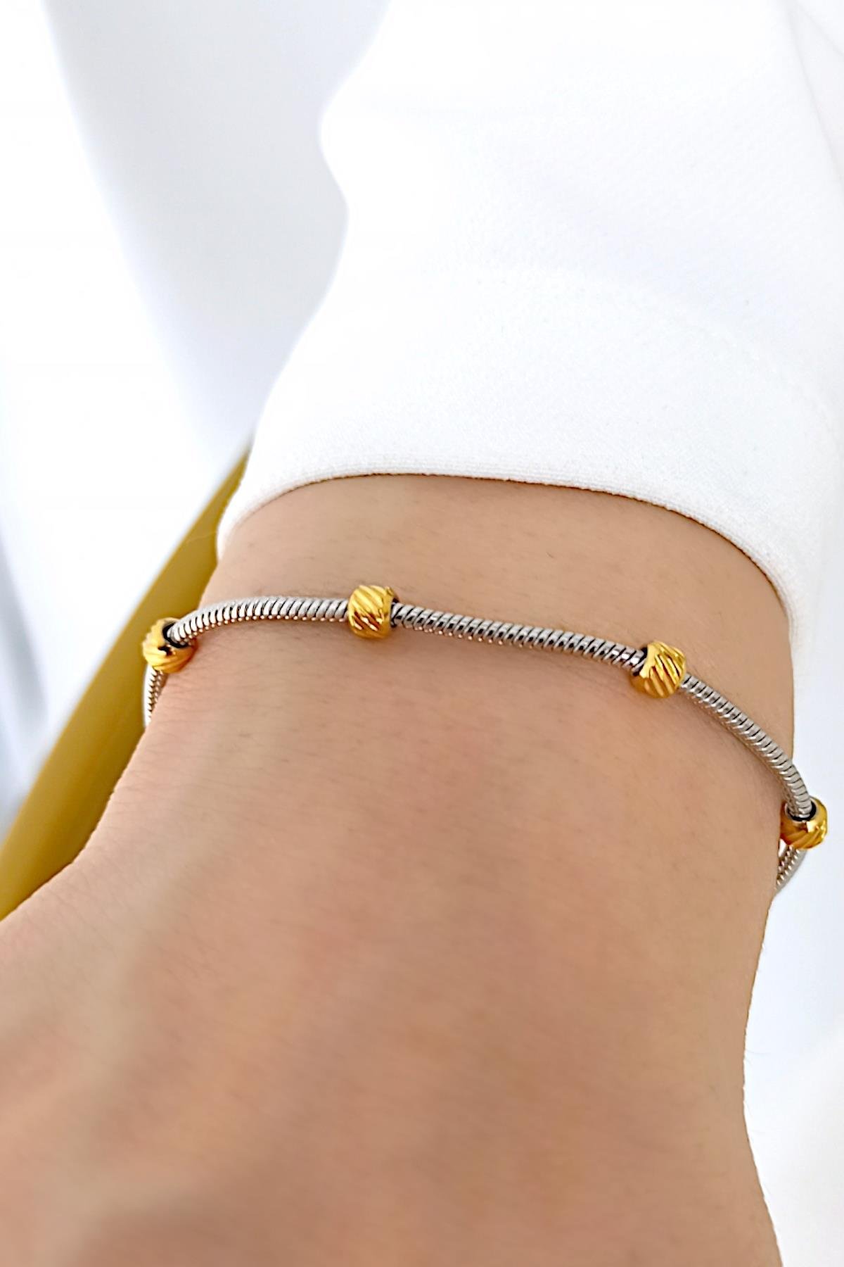 Çelik Dorika Yılan Zincir Bileklik