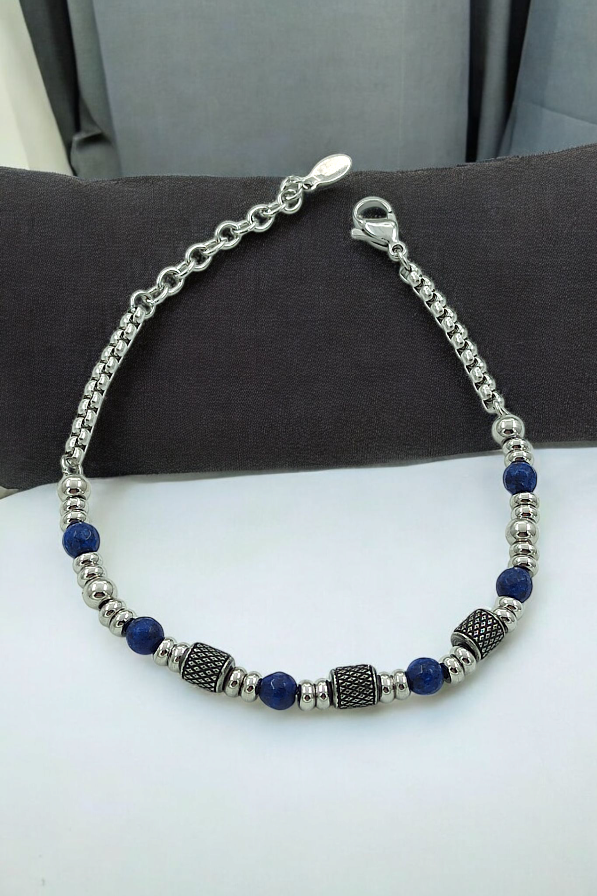 Çelik Erkek Bileklik Yuvarlak Boncuk Bileklik 70765