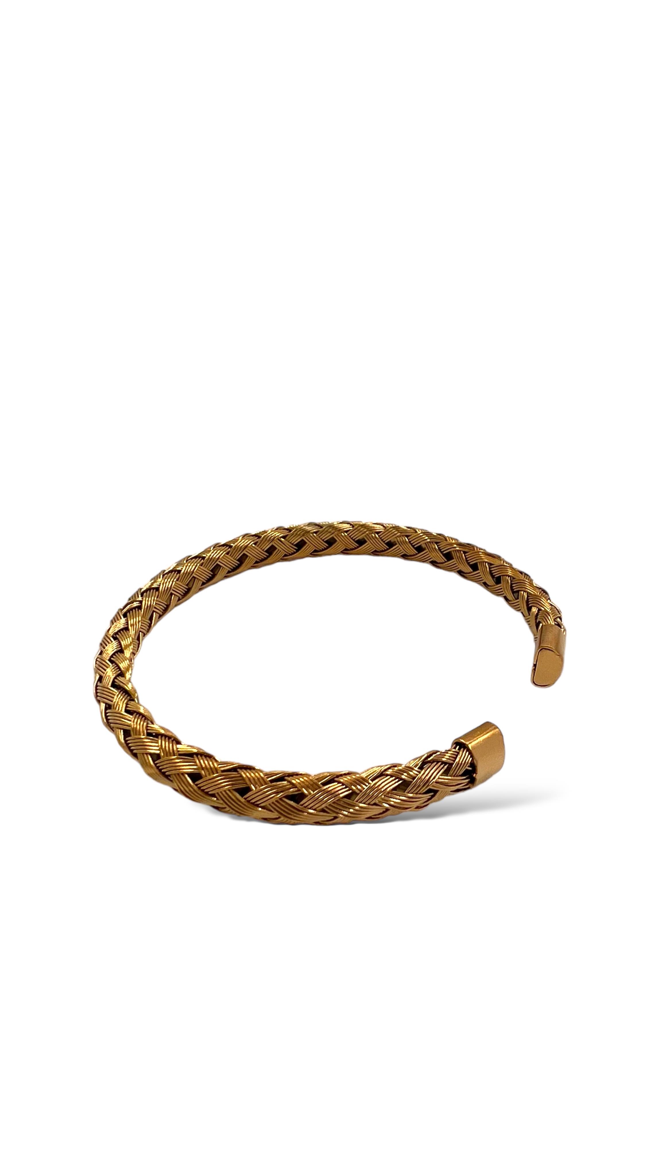 Çelik Erkek Örgü Model Kelepçe Bileklik