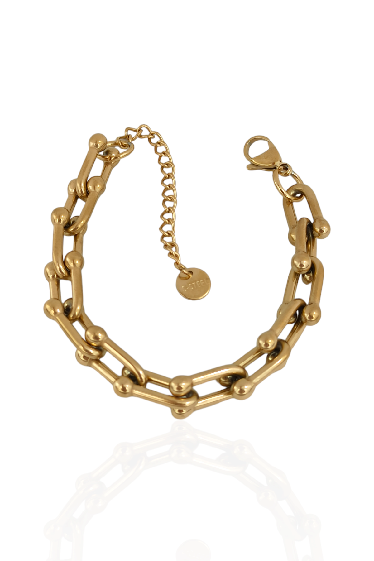 Çelik Kalın Geçmeli Bileklik 