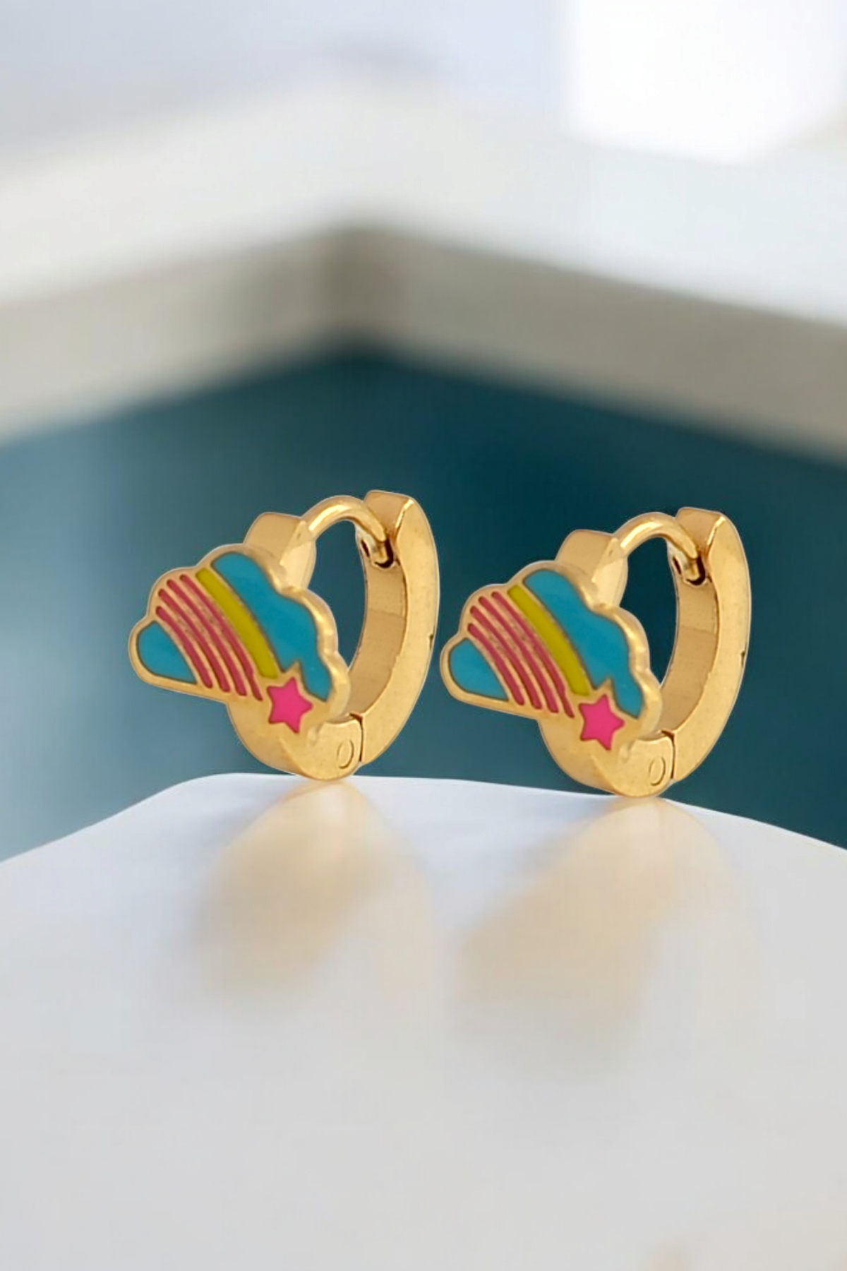 Çelik Minimal Çocuk Küpe Bulut Küpe