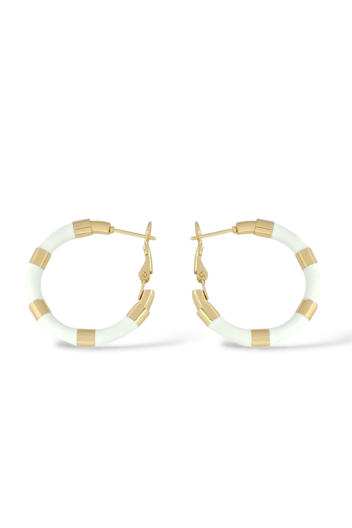 Çelik Plaka Mineli Halka Küpe