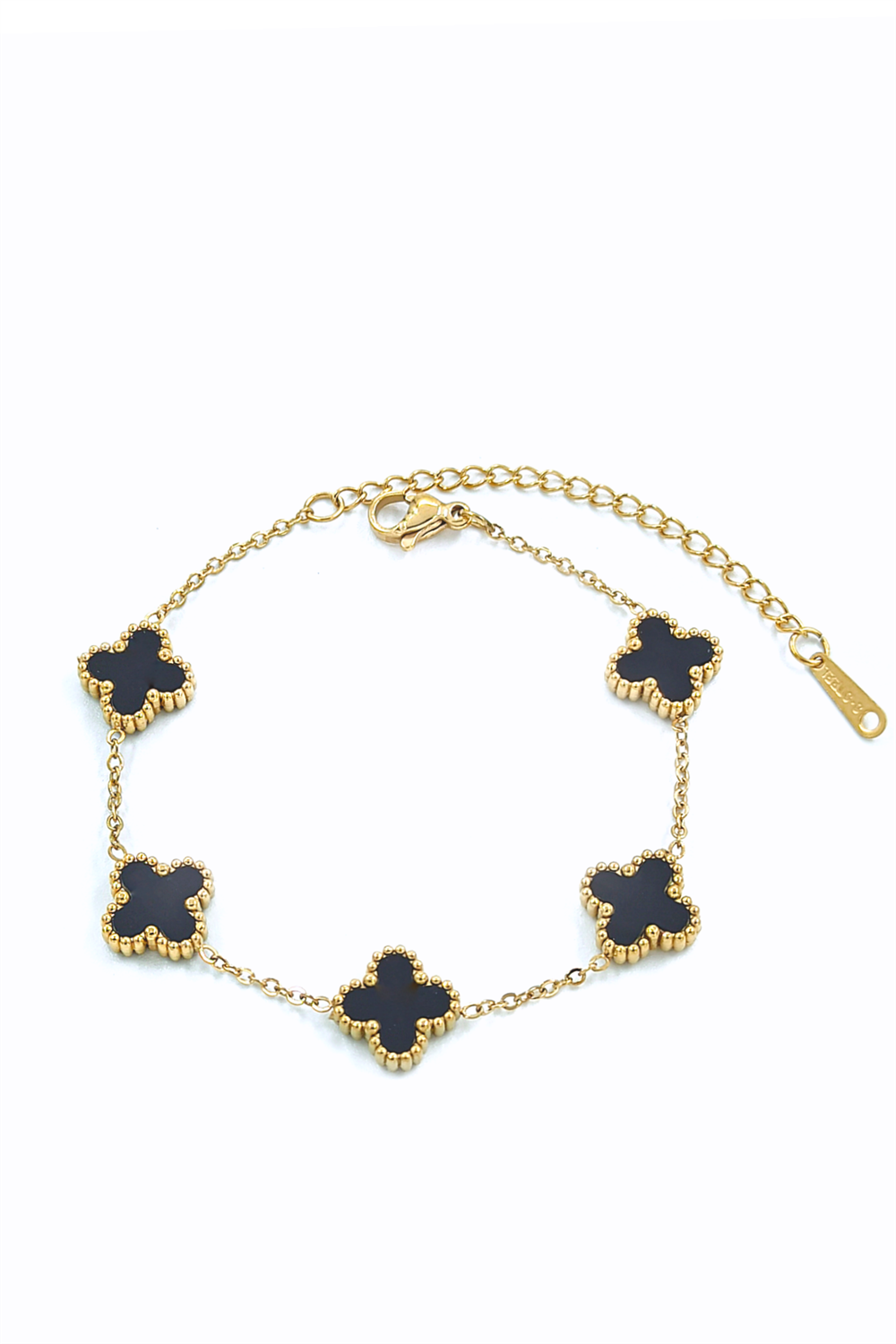 Çelik Sedefli Yonca Bileklik Van Cleef Model 