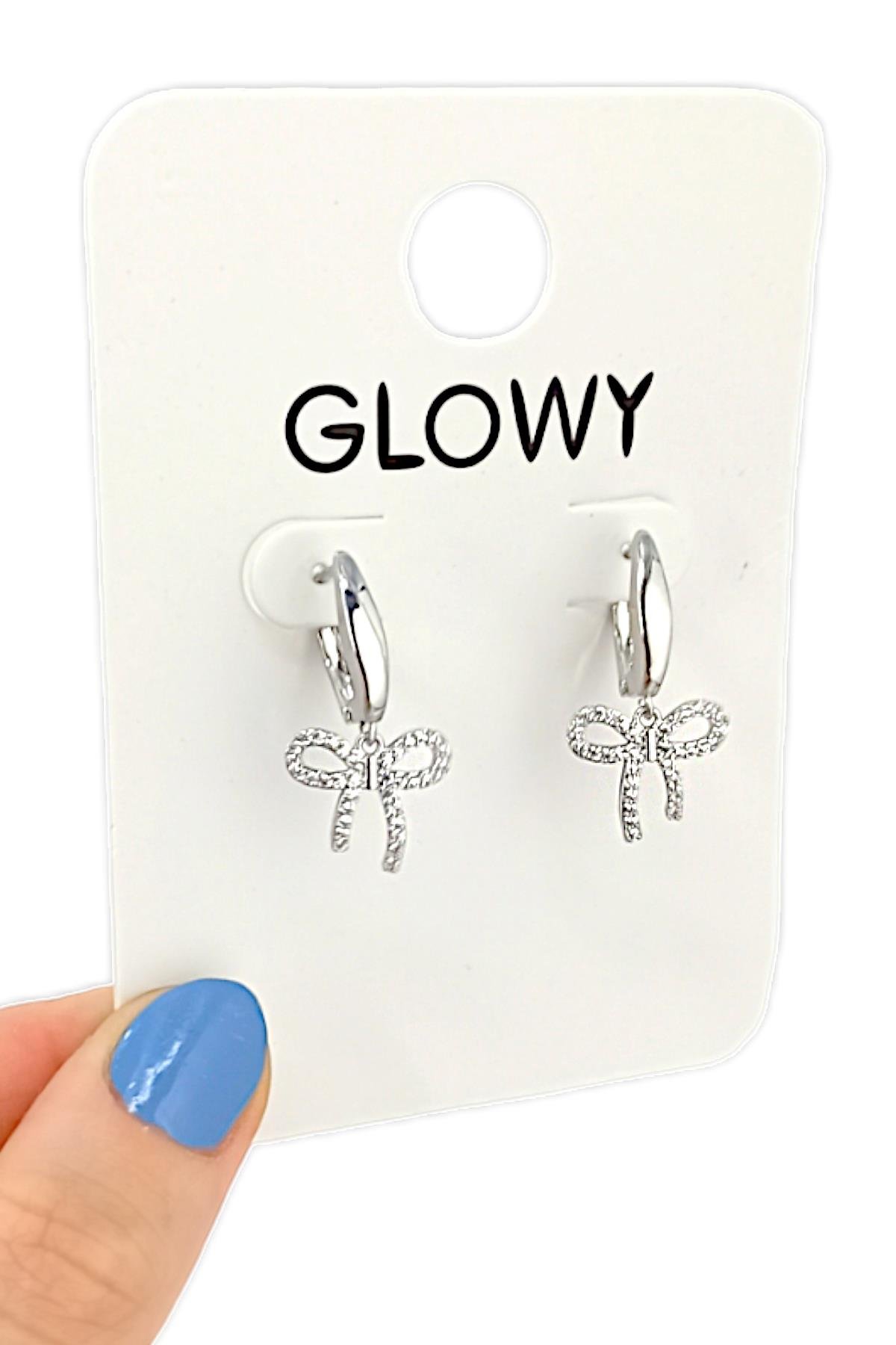 Çelik Taşlı Fiyonk Küpe