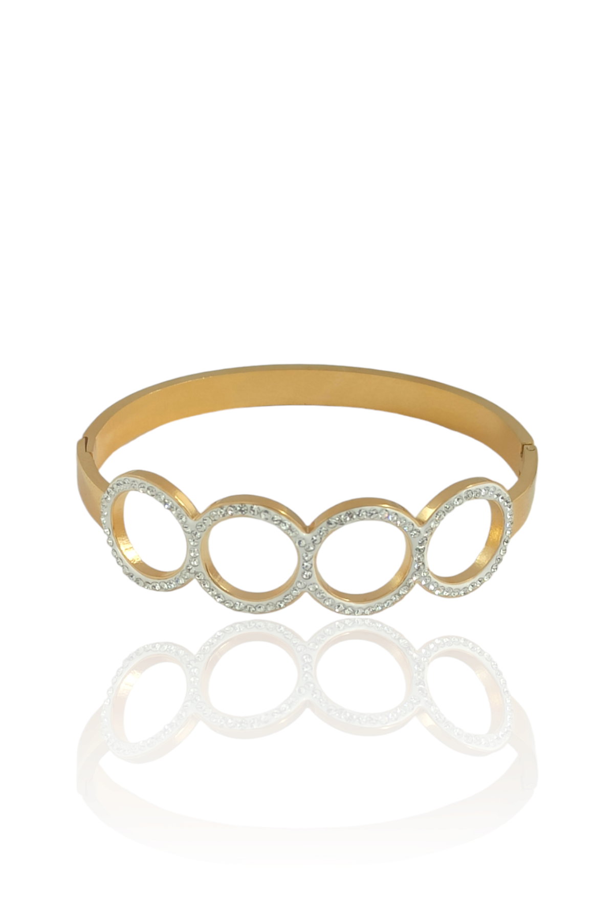 Çelik Taşlı Halka Kelepçe Bileklik