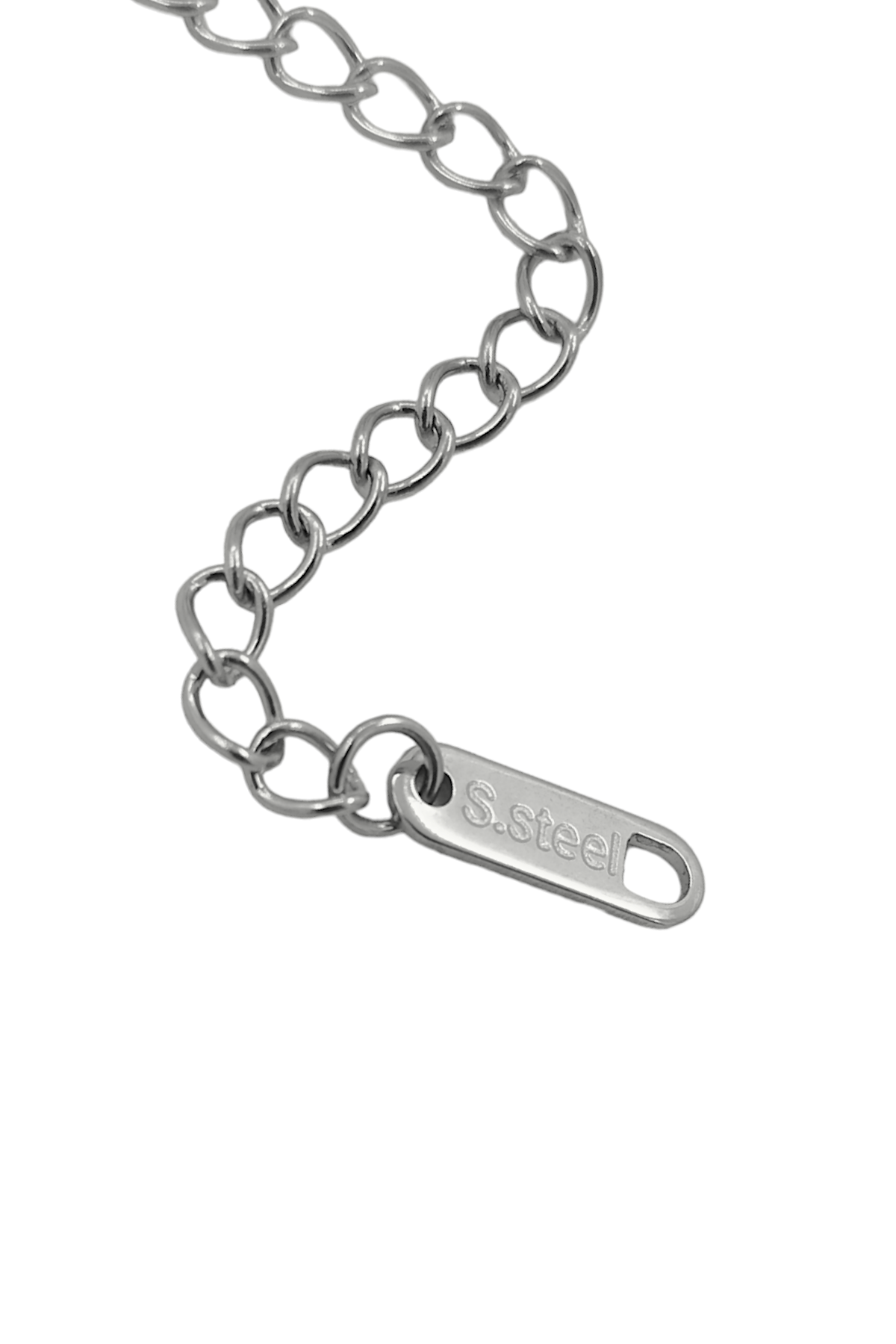 Çelik Taşlı Kalp Charm Kolye