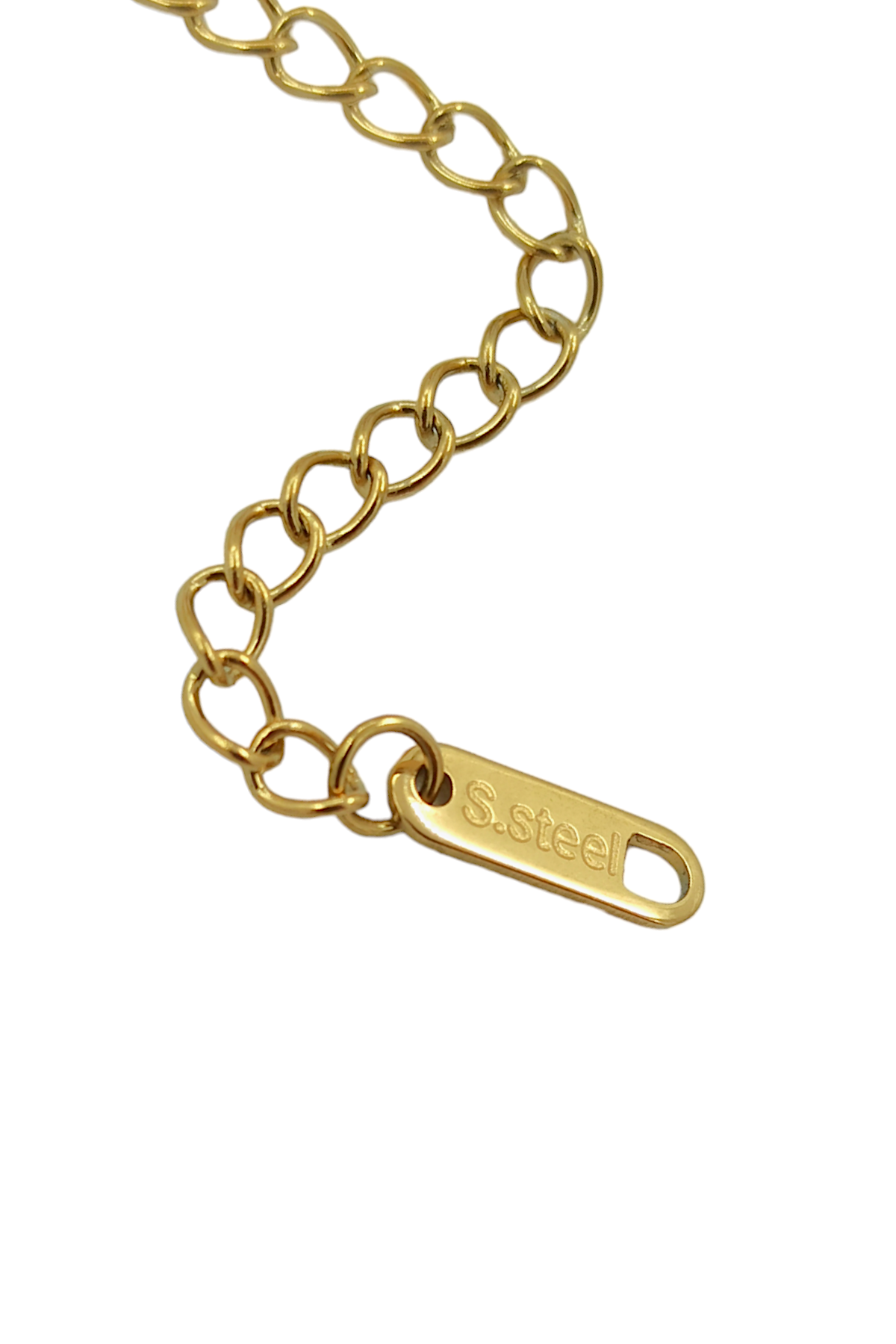 Çelik Taşlı Kalp Charm Kolye