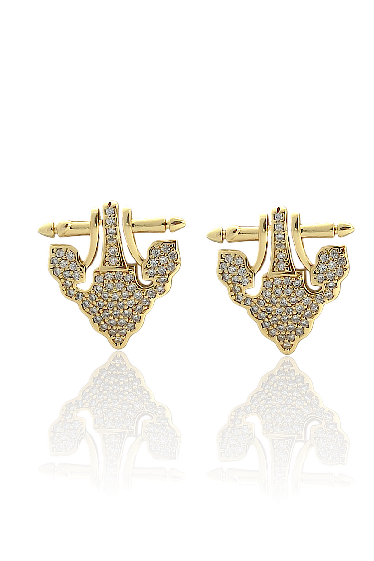 Çelik Taşlı Küpe Leyla Küpe