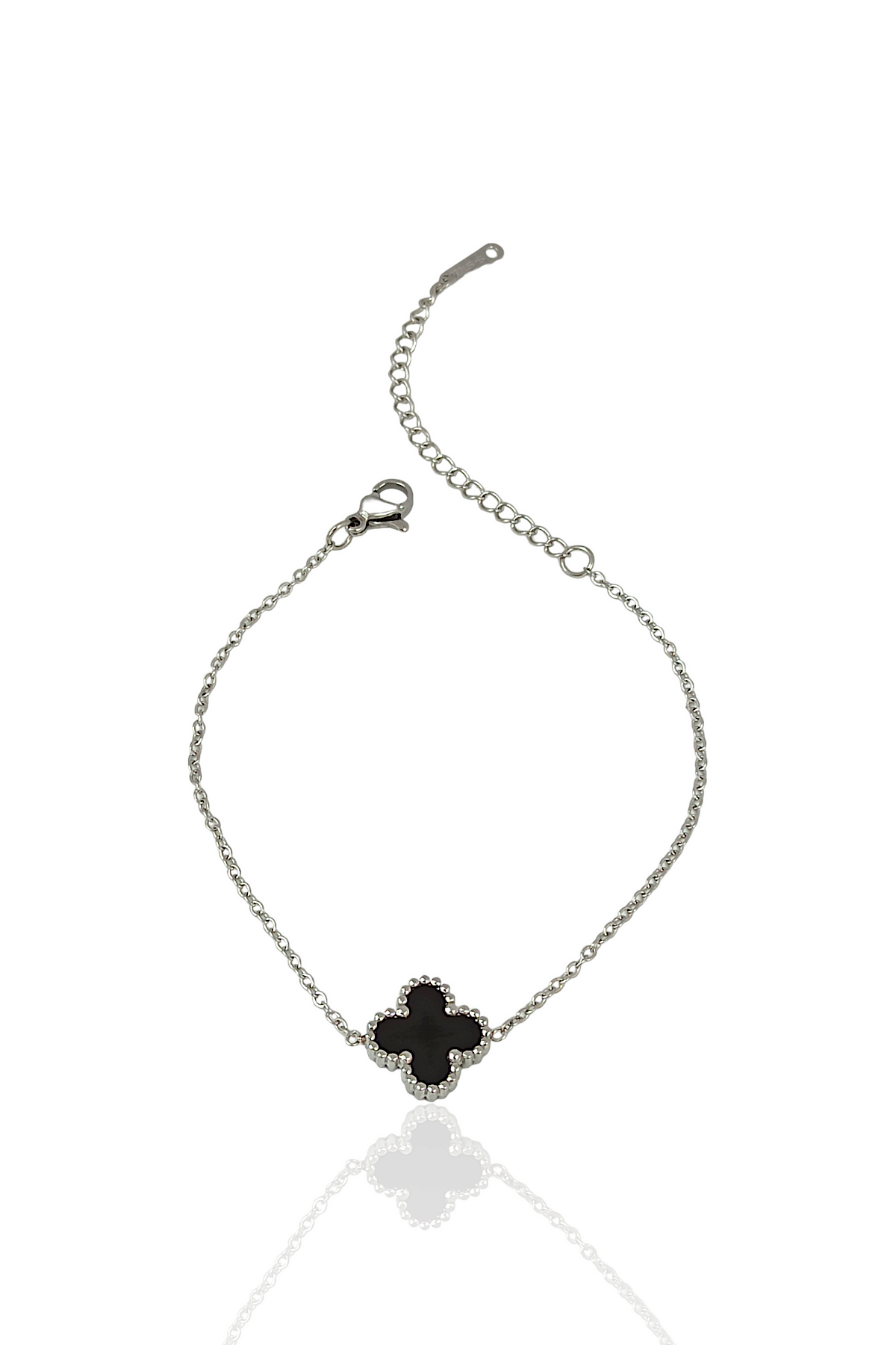 Çelik Tek Yonca Sedef Bileklik Van Cleef Model