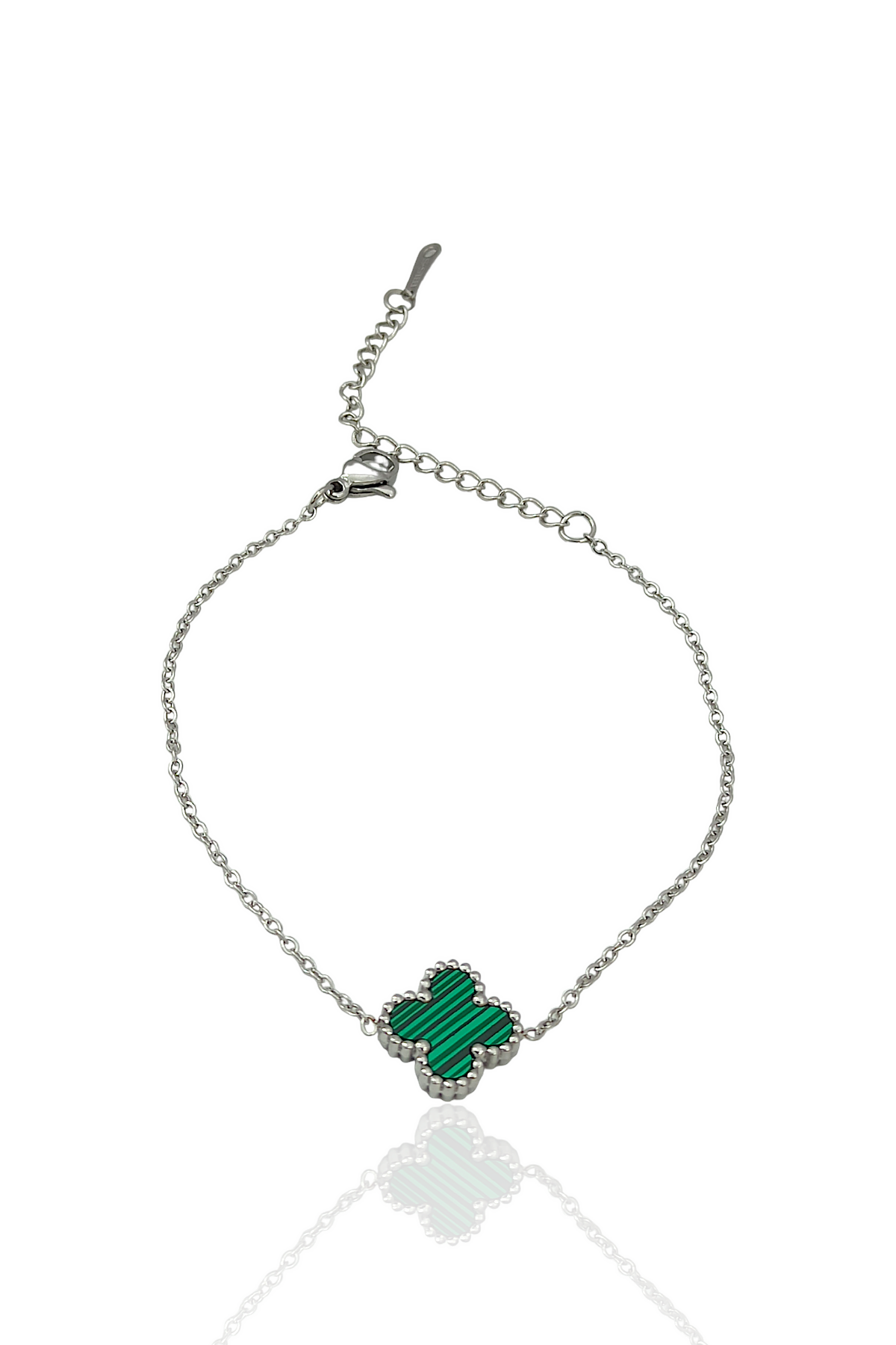 Çelik Tek Yonca Sedef Bileklik Van Cleef Model