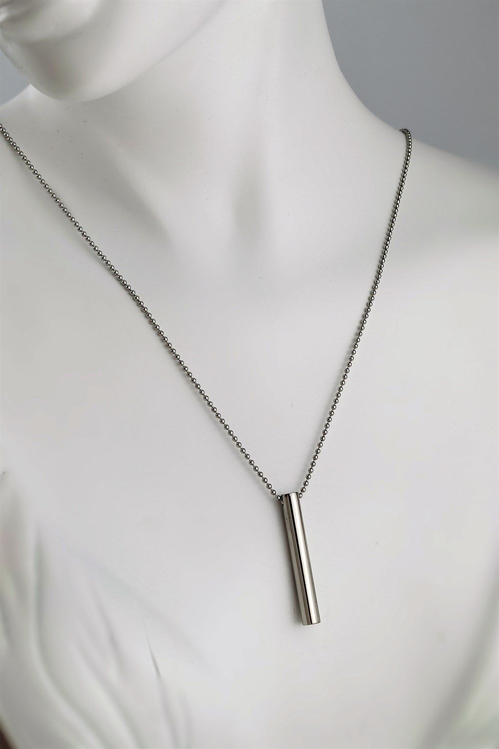 Çelik Unisex Çubuk Kolye TrKolye5934
