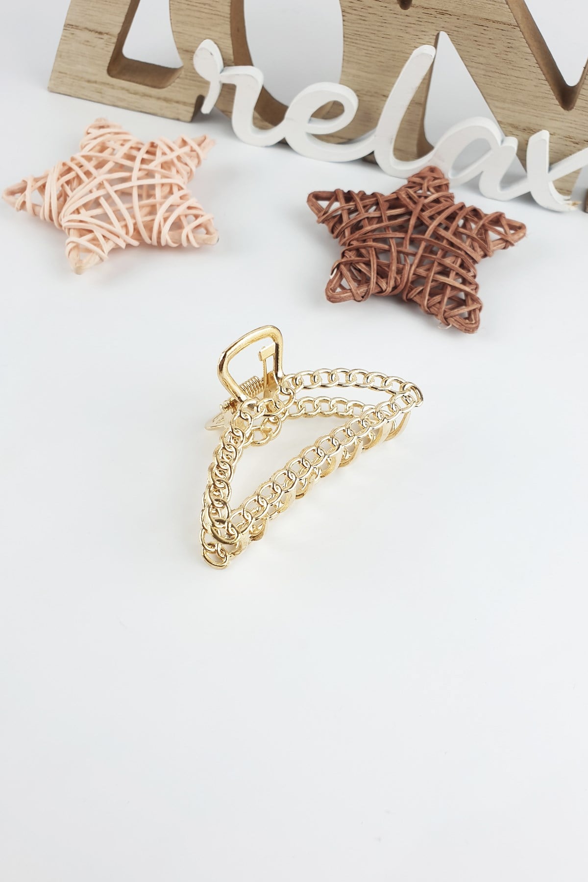 Geometrik Zincir Model Metal Mandal Toka T150