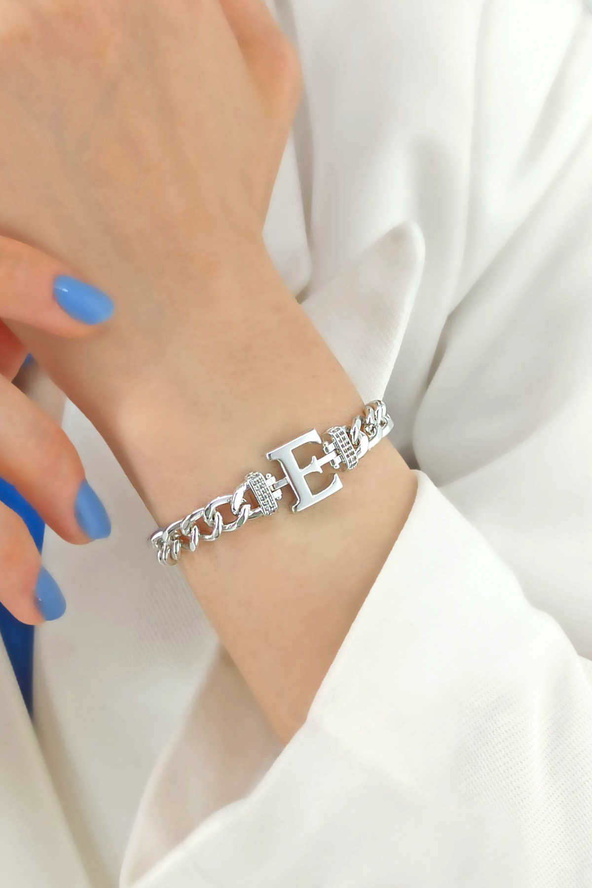 Gold E Harf Bileklik TrBilek7538 B34003