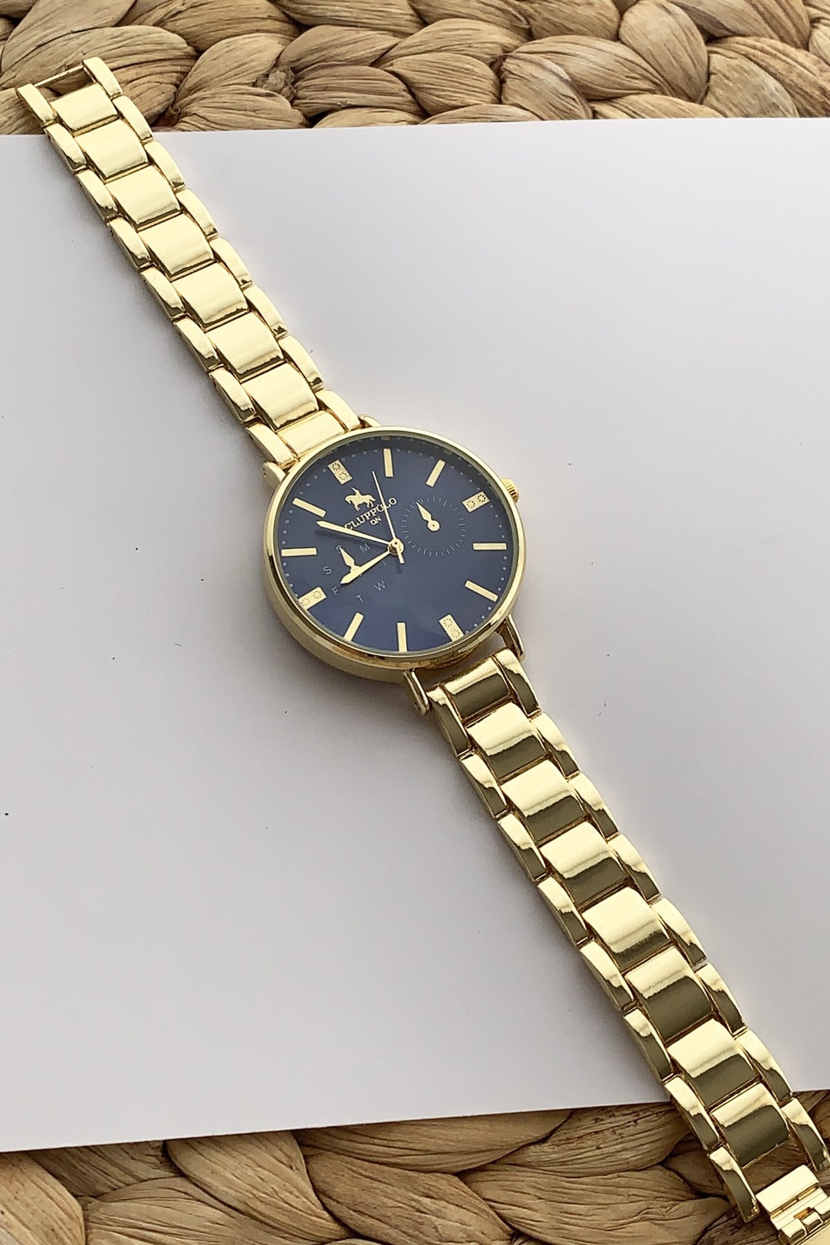 Gold Lacivert Kadran Metal Kordon Saat TRSAAT10118 Saatx36003
