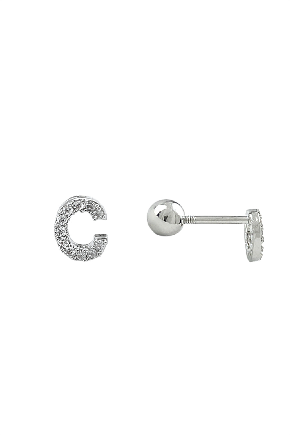 Gümüş Renk Harf Piercing - C HarfPiercing