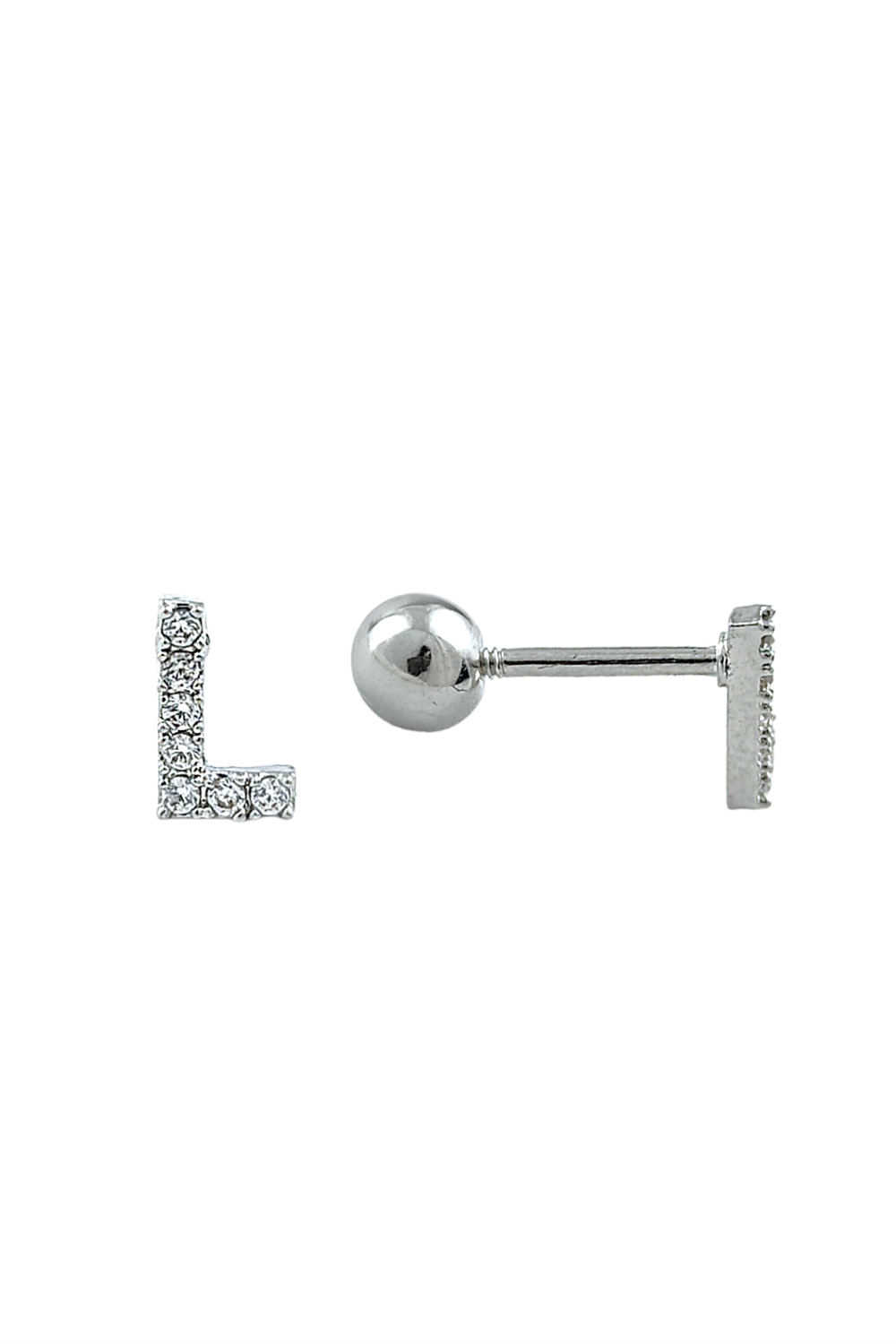 Gümüş Renk Harf Piercing - L HarfPiercing