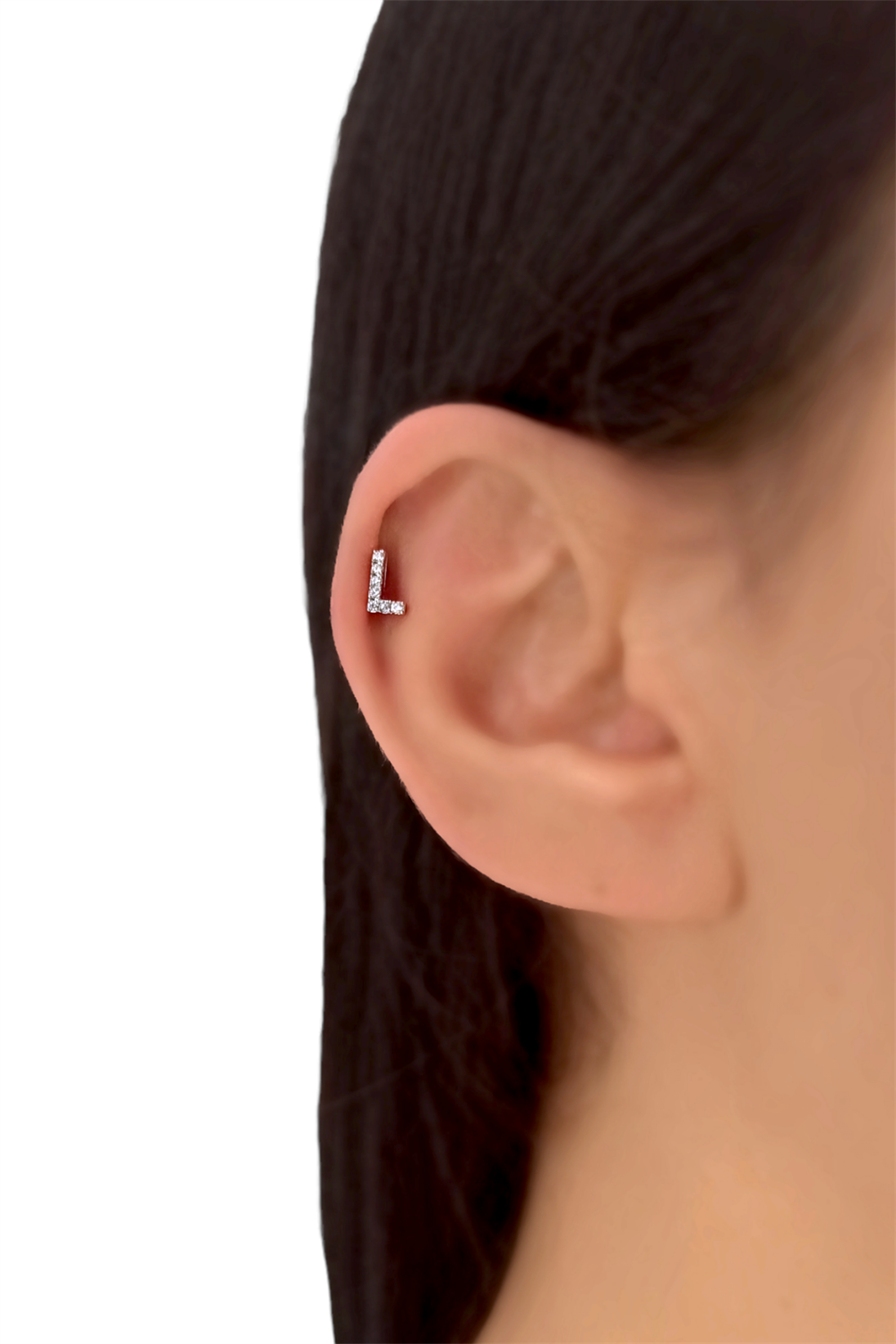 Gümüş Renk Harf Piercing - L HarfPiercing