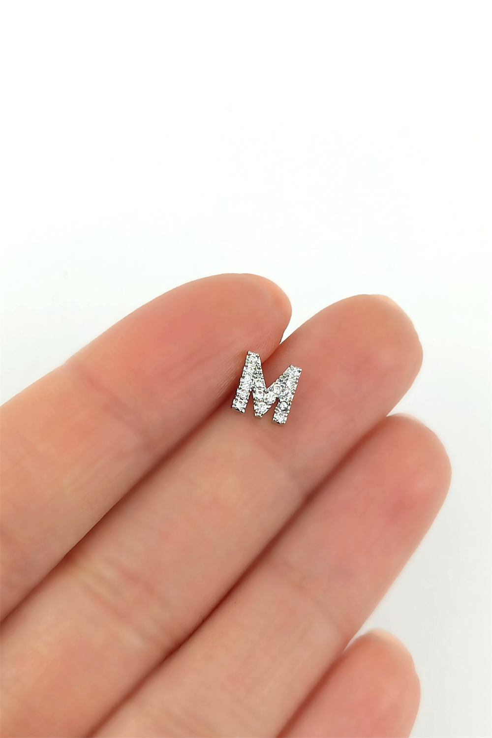 Gümüş Renk Harf Piercing - N HarfPiercing