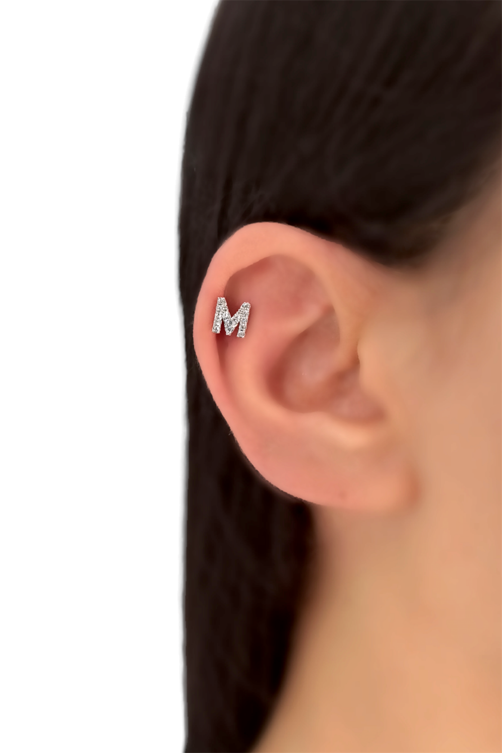 Gümüş Renk Harf Piercing - N HarfPiercing
