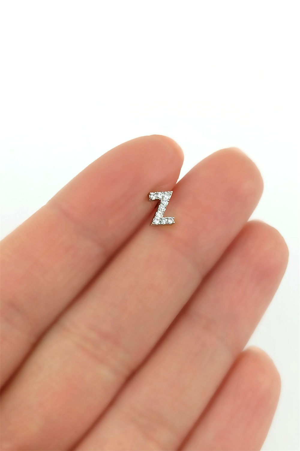 Gümüş Renk Harf Piercing - Z HarfPiercing