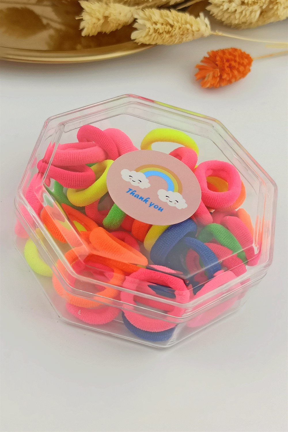 Kutulu Renkli Örgü Lastik Toka TrToka9833