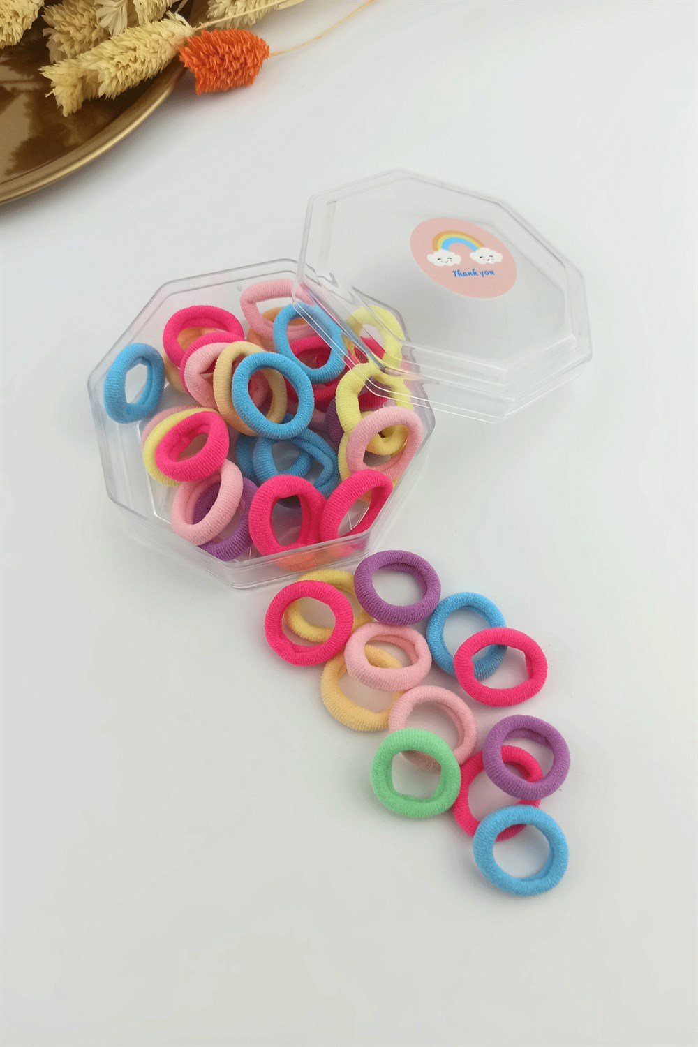 Kutulu Renkli Örgü Lastik Toka TrToka9833