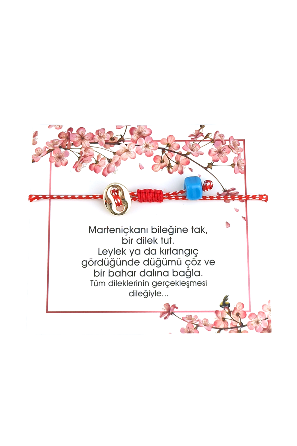 Marteniçka Bileklik Nostalji Boncuk Beyaz TRBİLEK7868