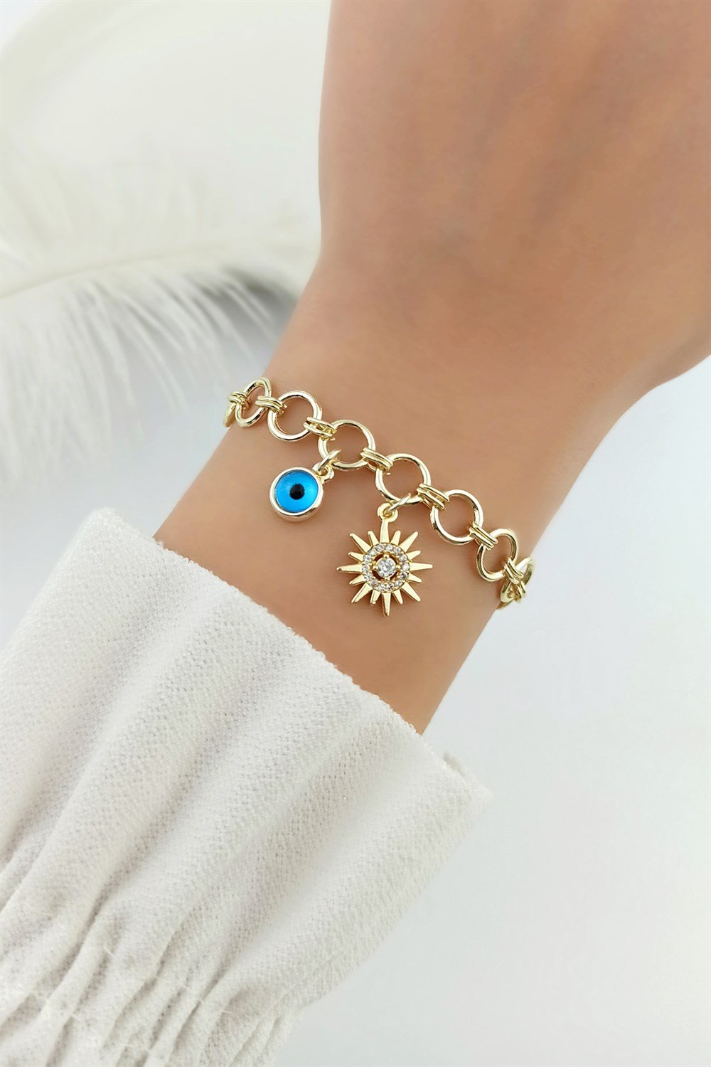 Nazar Boncuk Güneş Bileklik TrBilek70192