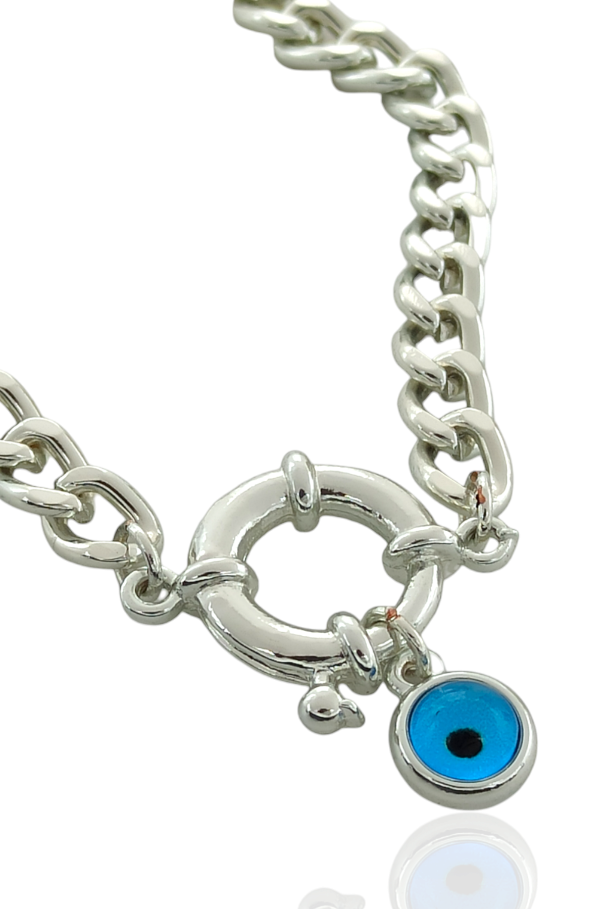 Nazar Boncuklu Kilit Figür Bileklik TrBilek7609 B34503