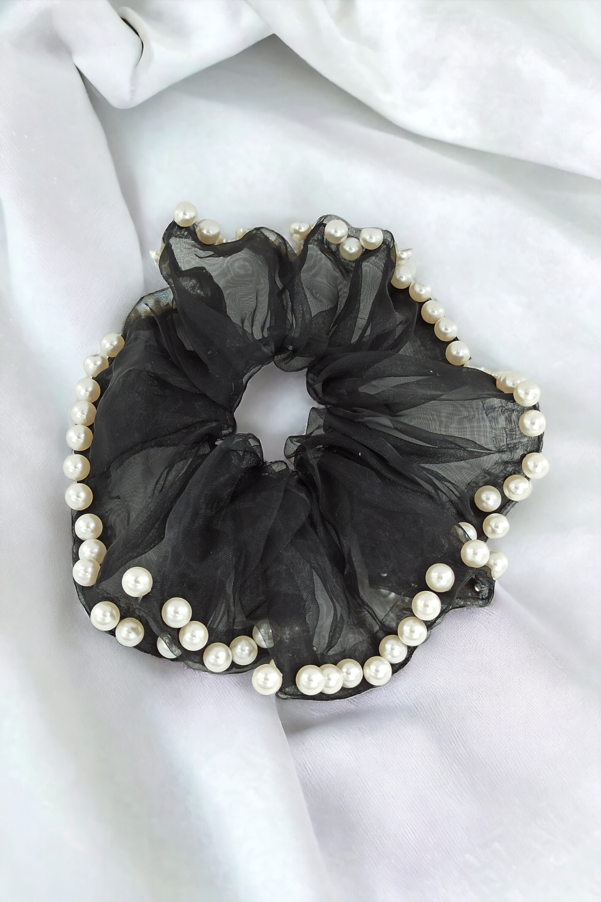 Organze İncili Simit Toka (80 Adet)