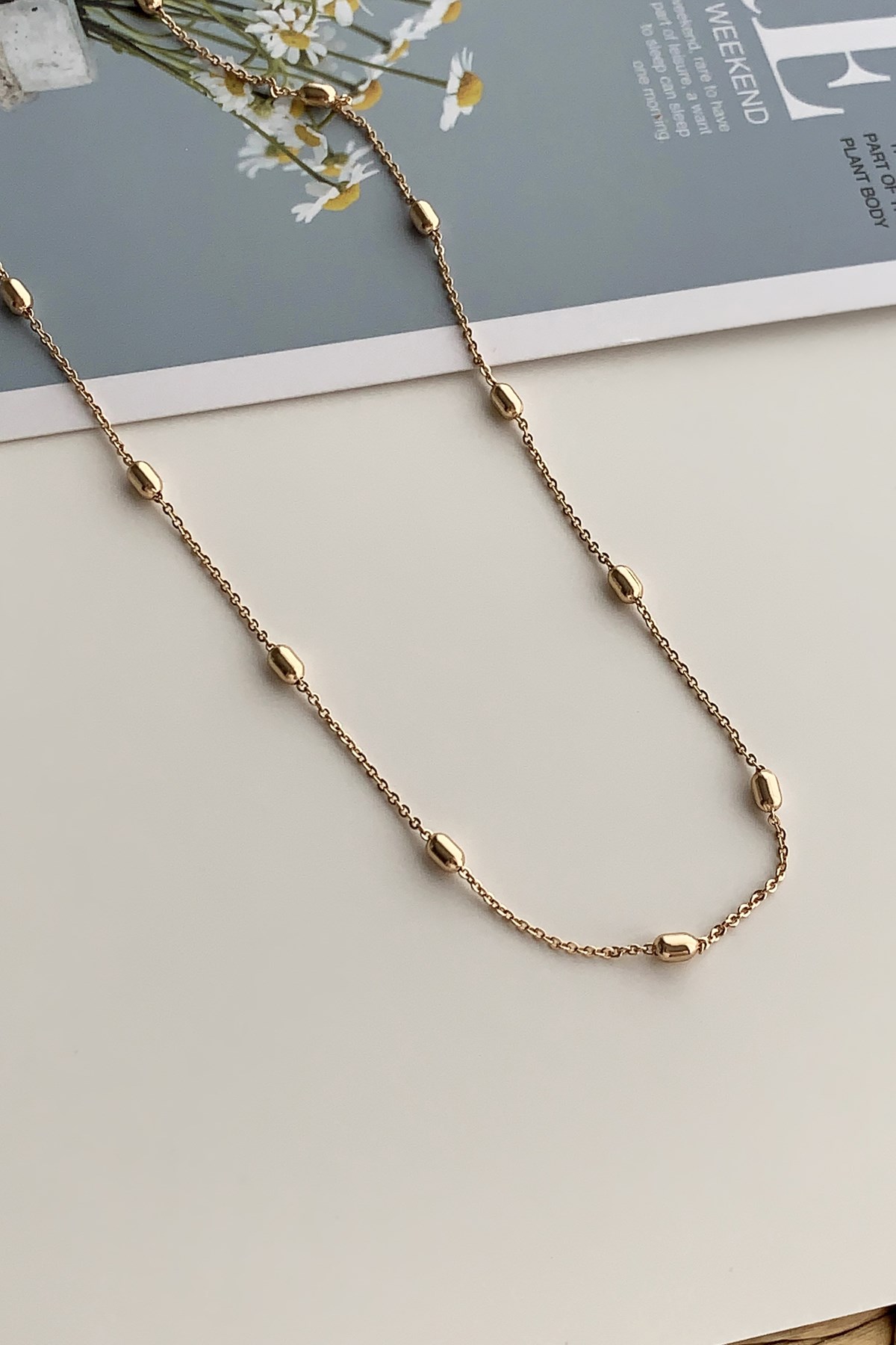 Özel Seri Oval Topçuk Kolye TrKolye5620 B34503