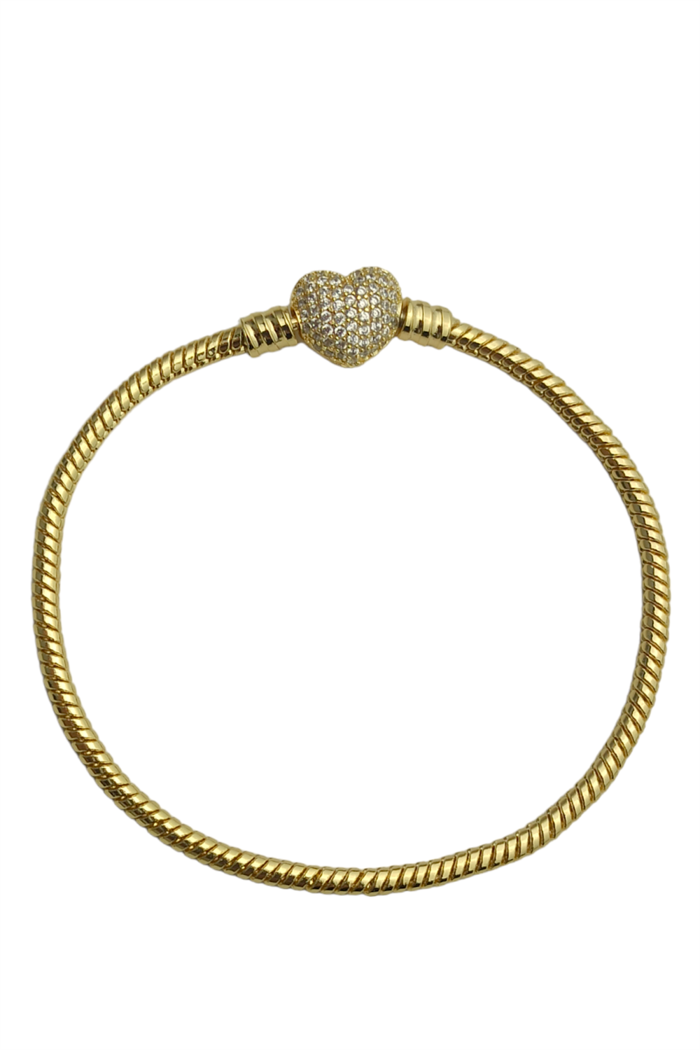 Pandora Model Bileklik Taşlı Kalp Bileklik