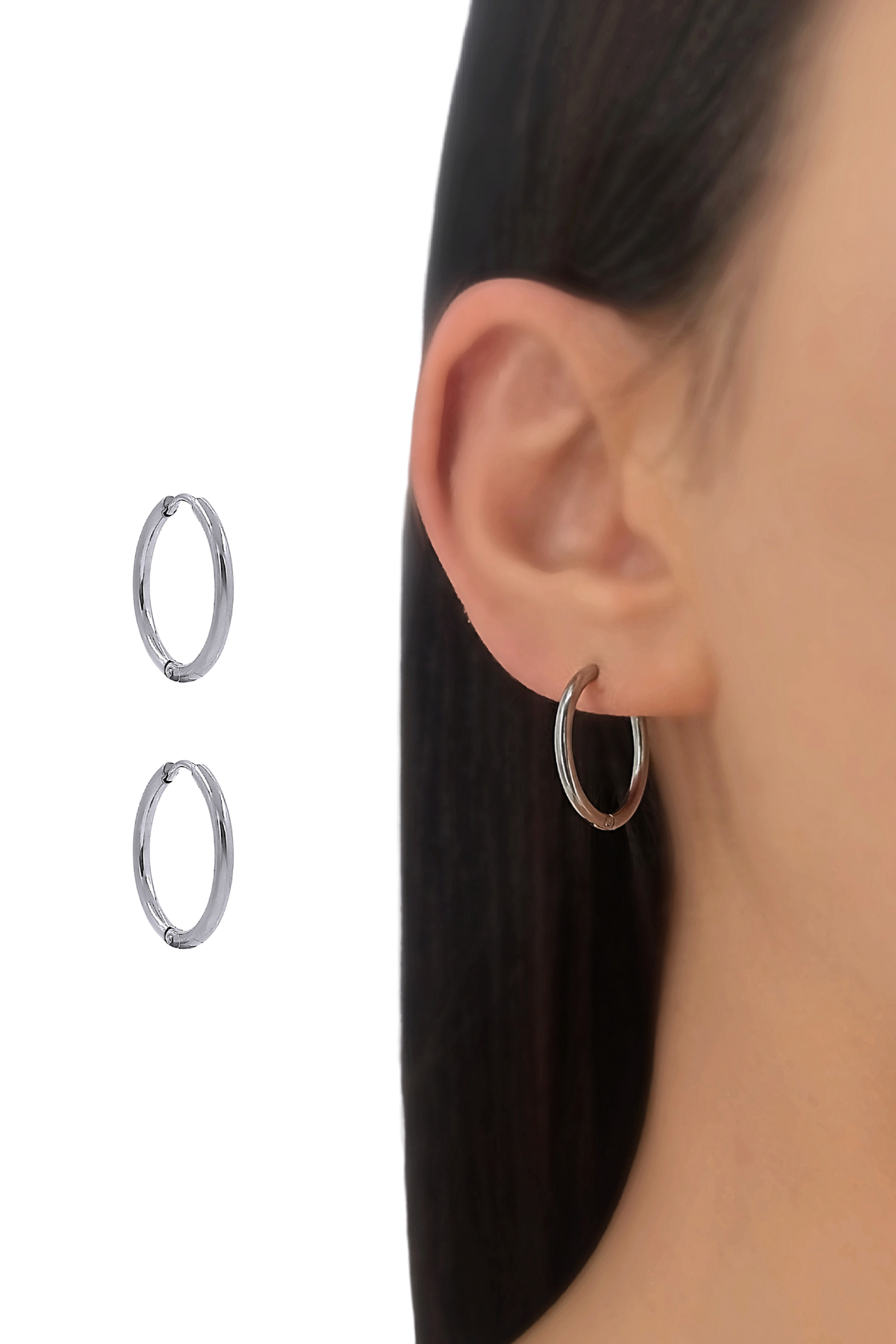 Premium 15 mm Kalın Halka Küpe