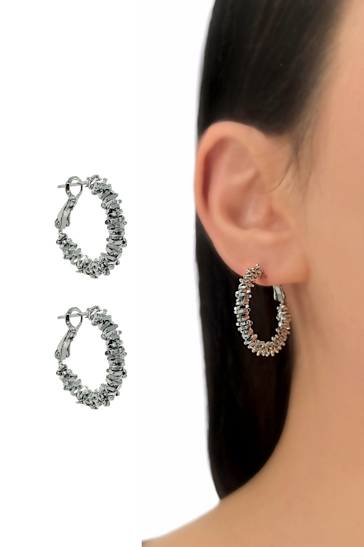 Premium 20 mm Kabartma Halka Küpe