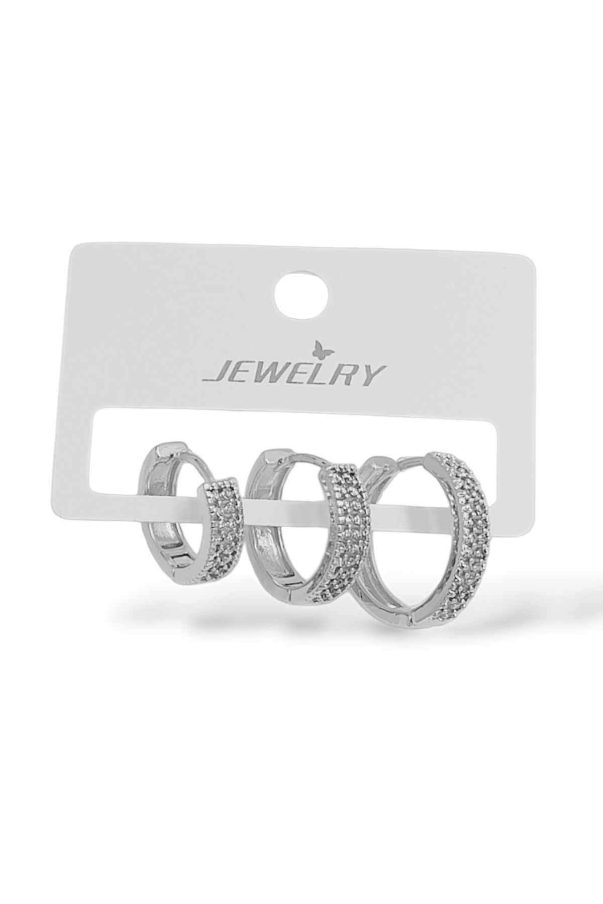 Premium 3'lü Taşlı Halka Küpe Kombin 35609