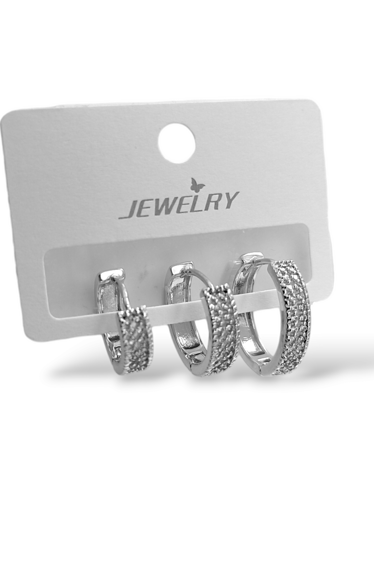 Premium 3'lü Taşlı Halka Küpe Kombin 35609