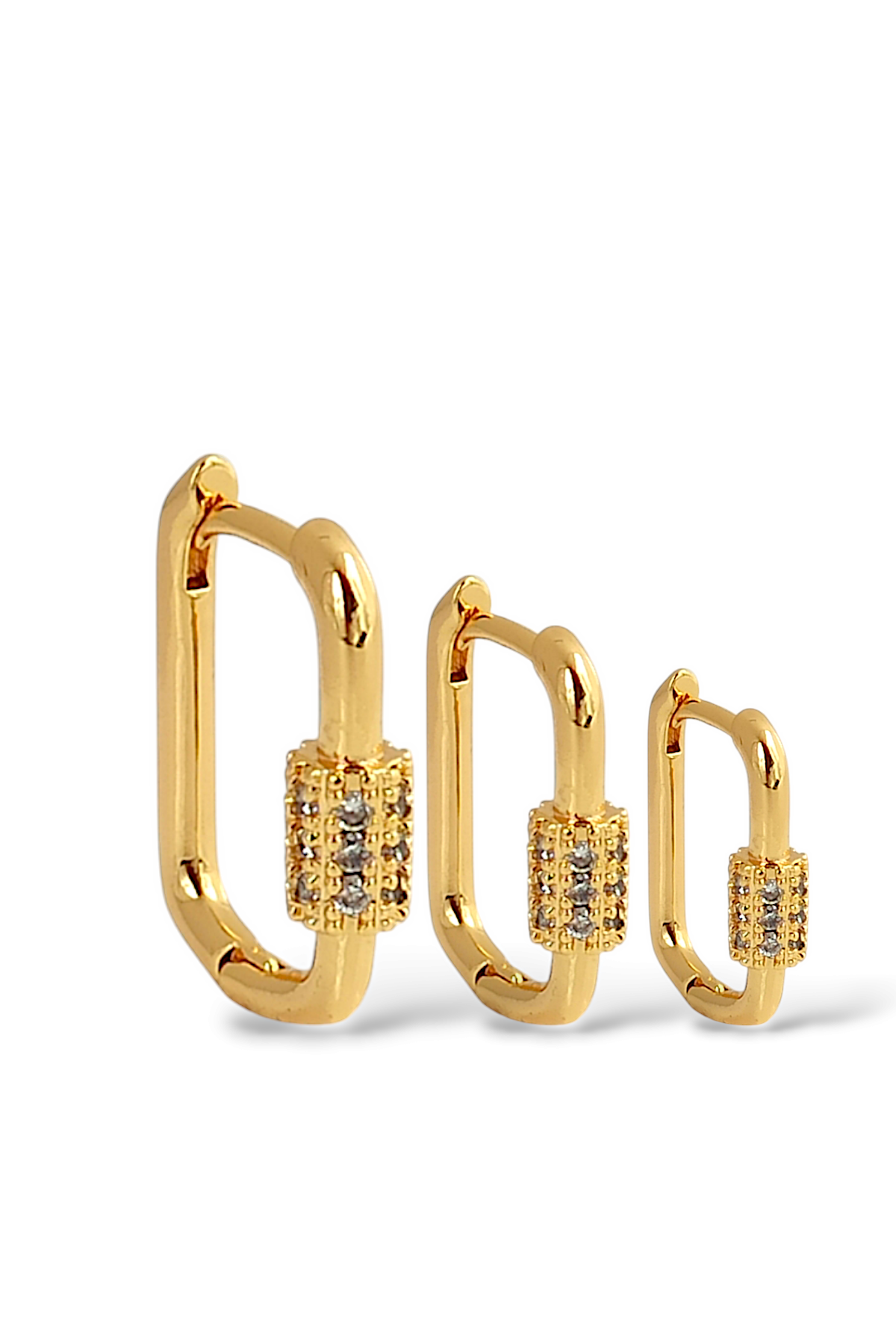 Premium 3'lü Taşlı Halka Küpe Kombin