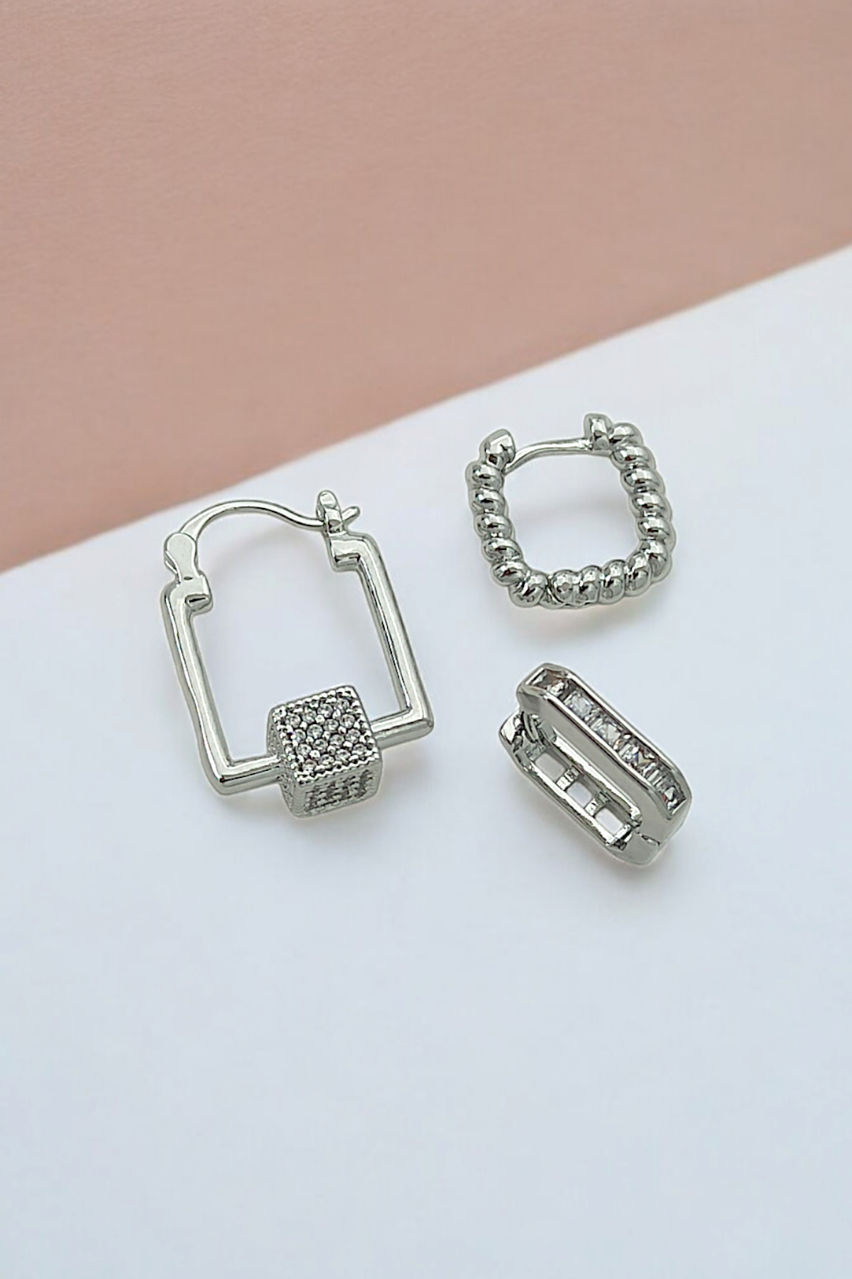 Premium 3'lü Taşlı Küpe Kombin 35616