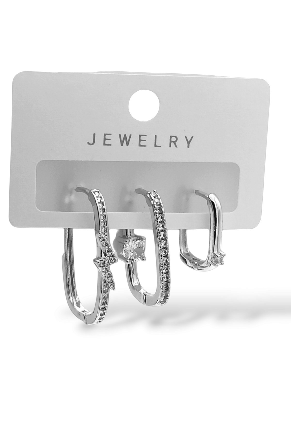 Premium 3'lü Taşlı Şimşek Küpe Kombin 35614