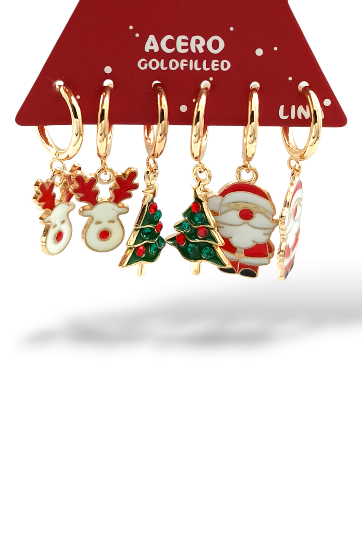 Premium 6'lı Yeni yıl Konseptli Küpe Kombin 