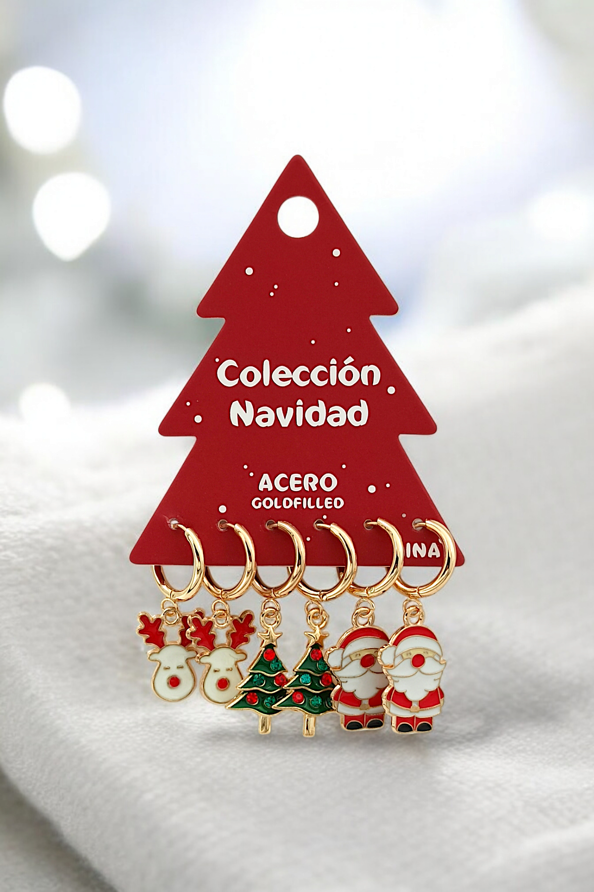 Premium 6'lı Yeni yıl Konseptli Küpe Kombin 