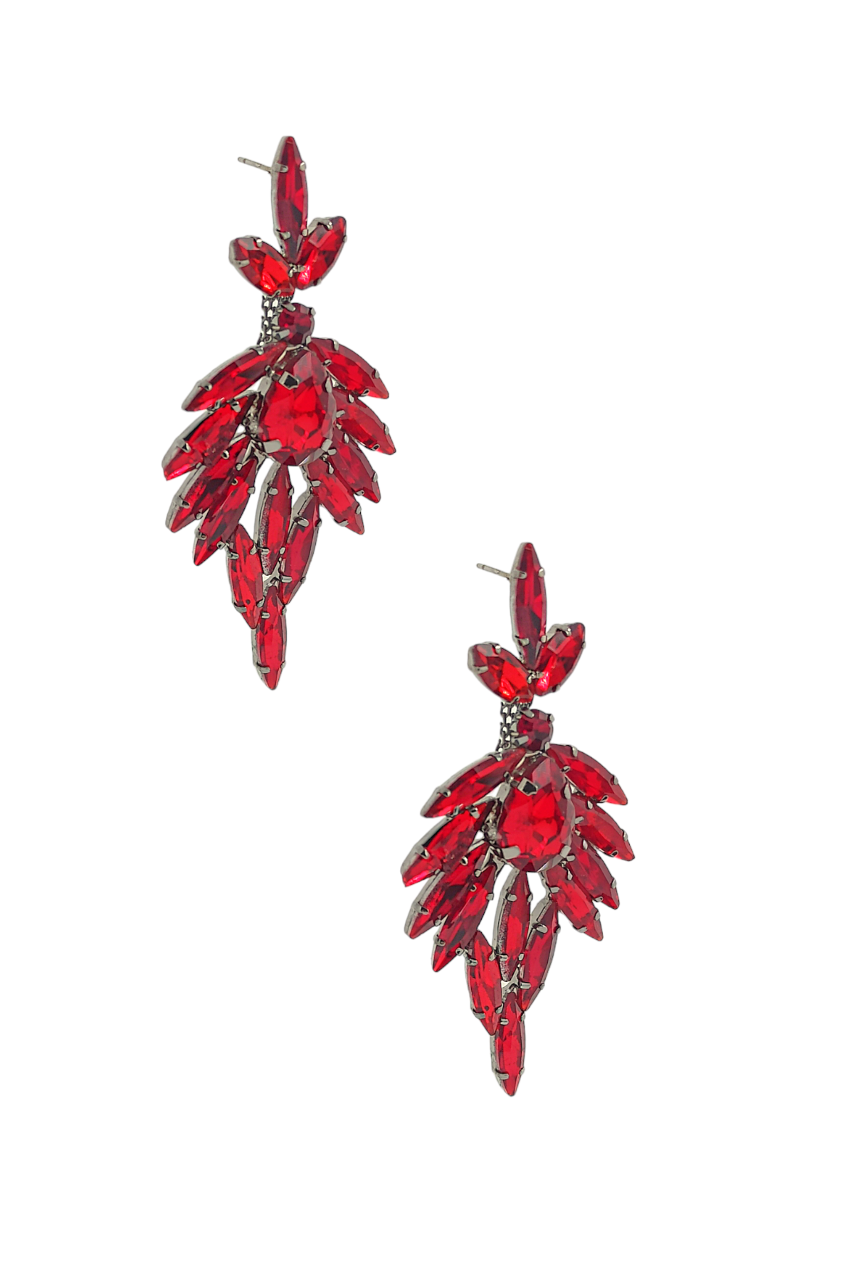 Premium Abiye İnce Damla Taş Küpe