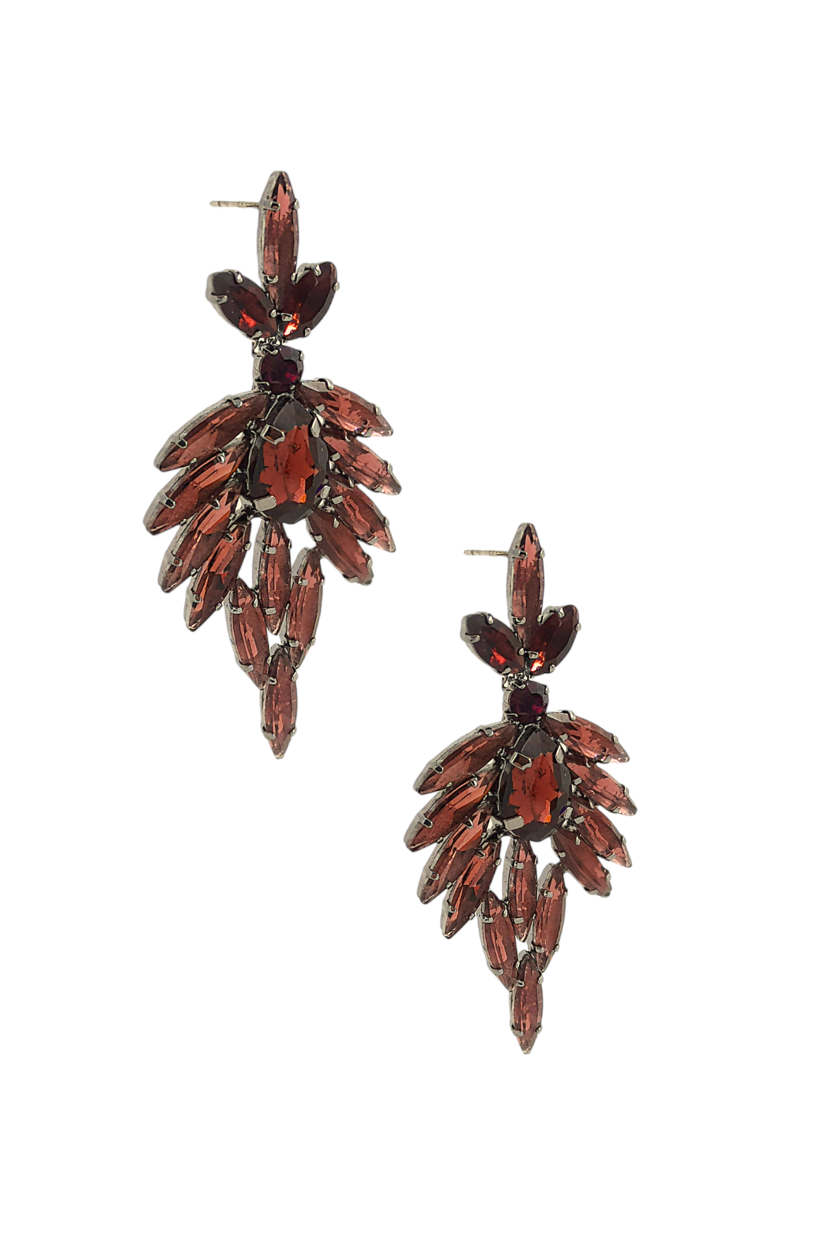 Premium Abiye İnce Damla Taş Küpe