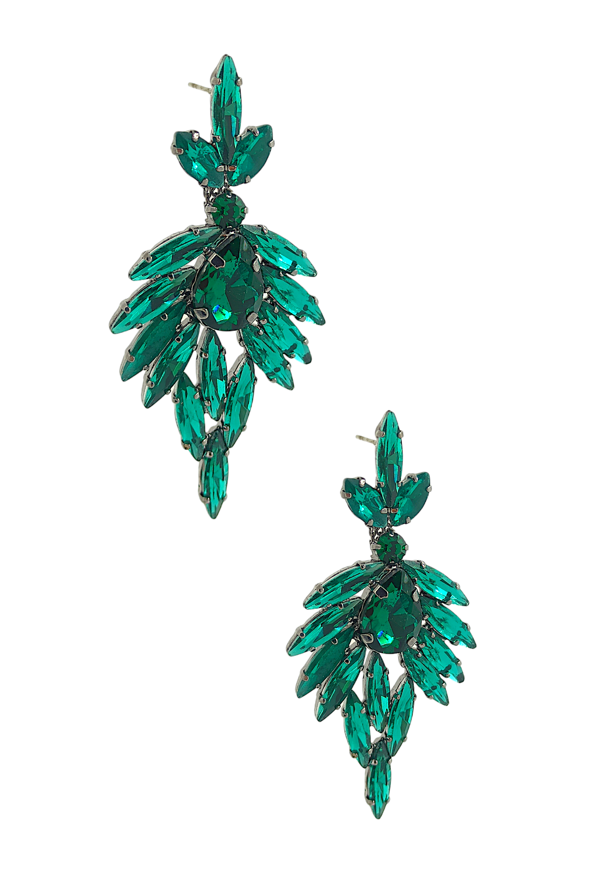 Premium Abiye İnce Damla Taş Küpe