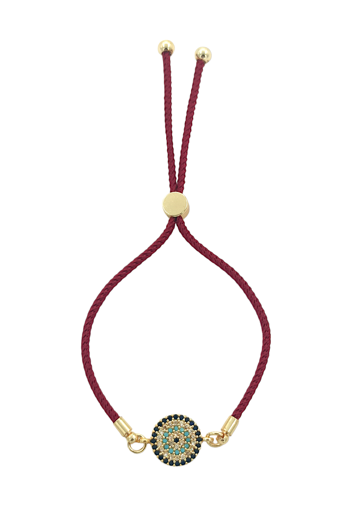 Premium Asansörlü Taşlı Nazar Boncuk İp Bileklik