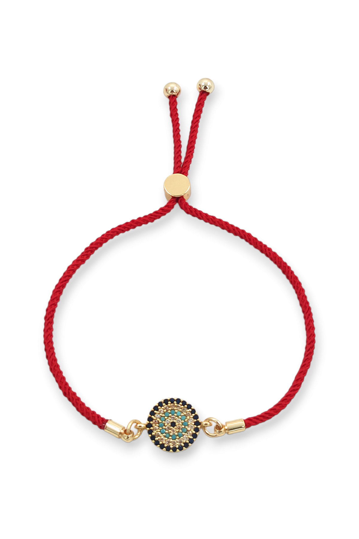 Premium Asansörlü Taşlı Nazar Boncuk İp Bileklik