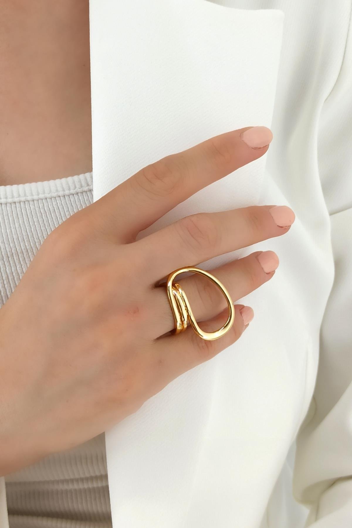 Premium Ayarlanabilir Geometrik Yüzük